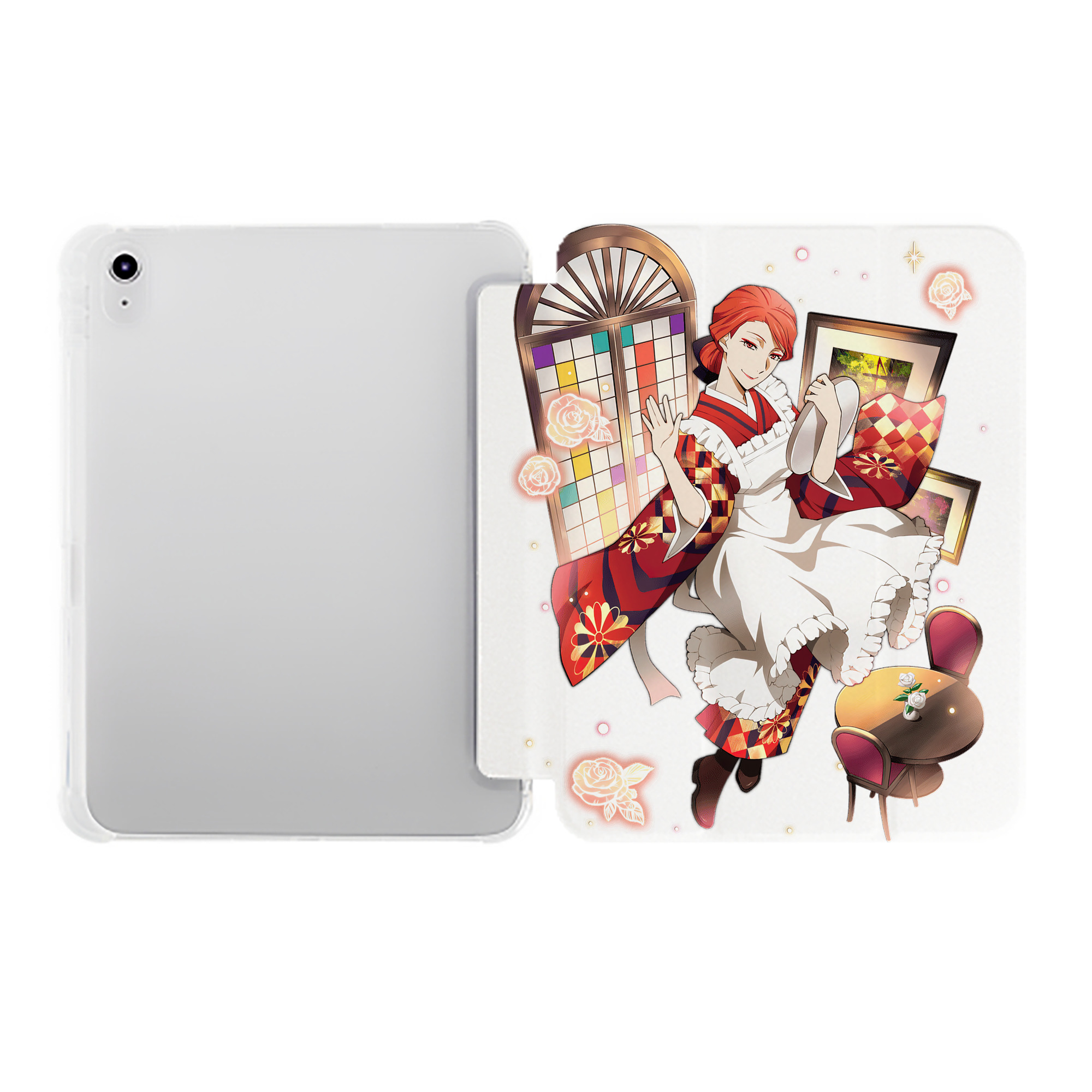 （画像用） 文豪ストレイドッグス Bungo Stray Dogs IPad ケース ペン収納付き 三つ折りスタンド PUレザー×シリコン 対応機種9.5/10.5/10.9インチ